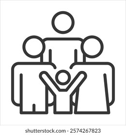 Family Reunions Icon Vector Illustration Outline