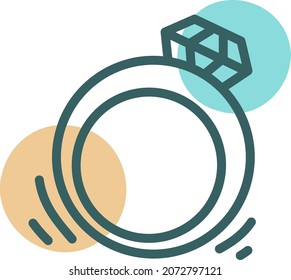 Familienring, Illustration, Vektorgrafik, auf weißem Hintergrund.
