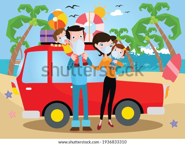 Family Road Trip Vector Concepts Happy Stock Vector (Royalty Free ...