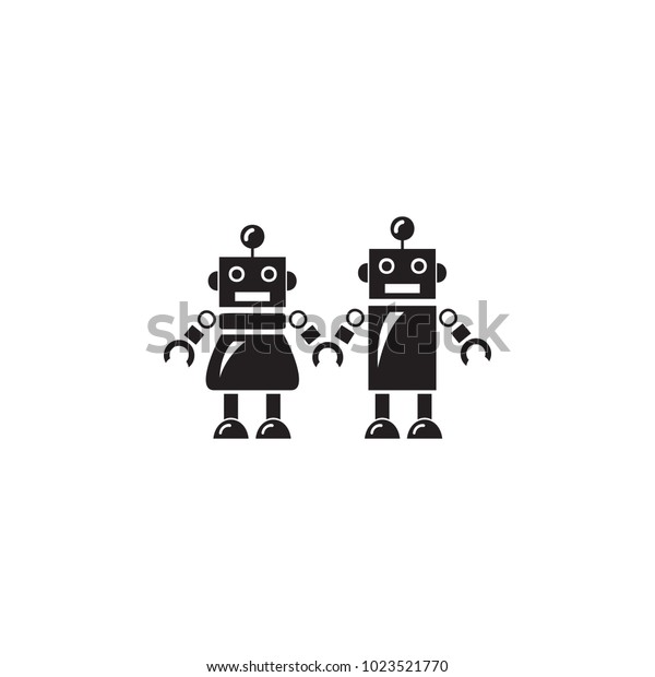 family of\
robots icon. Element of robots for advertising signs, mobile\
concept and web apps. Icon for website design and development, app\
development. Premium icon on white\
background