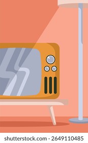 Ilustração da arte da atmosfera da sala familiar