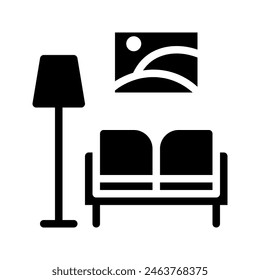 Family room solid icon. vip room symbols in hotels icons graphic design. Vector illustration.