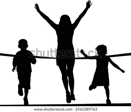 Similar – Image, Stock Photo Happy woman jumping on street