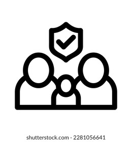 family safety icon or logo isolated sign symbol vector illustration - high quality black style vector icons
