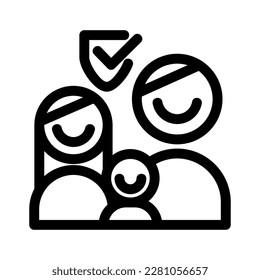 family safety icon or logo isolated sign symbol vector illustration - high quality black style vector icons
