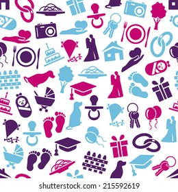 family seamless pattern