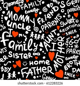 Family. seamless pattern for your design