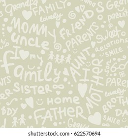 Family. seamless pattern for your design. Vector illustration