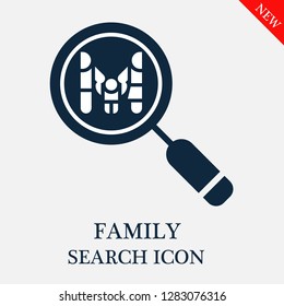 Family search icon. Editable Family search icon for web or mobile.