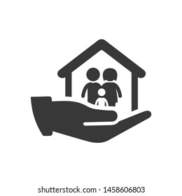Family security icon. vector graphics