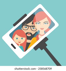 Family selfie photo.