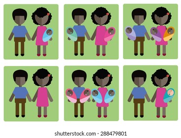 Family Set Vector