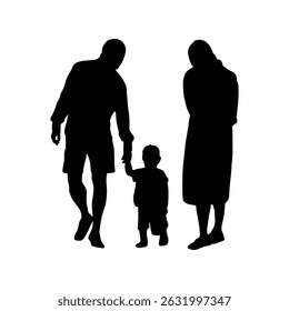 Family shadow shape outline icon. 