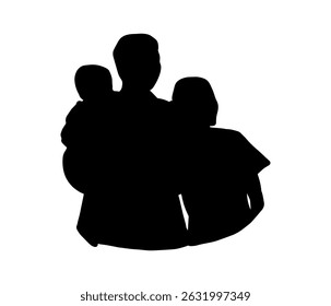 Family shadow shape outline icon. 