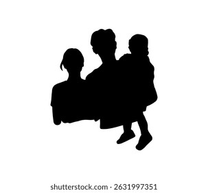 Family shadow shape outline icon. 