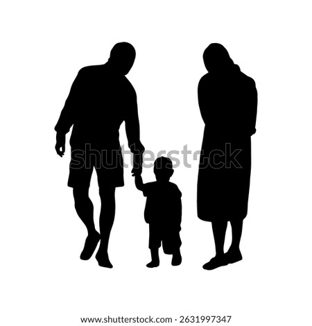 Family shadow shape outline icon. 