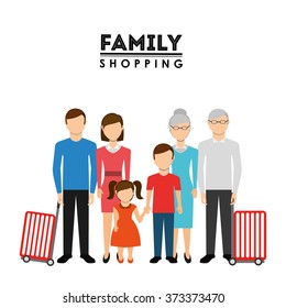 family shopping design, vector illustration eps10 graphic 