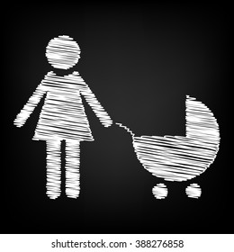 Family sign. Scribble effect