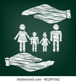 Family sign scrible effect 