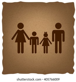 Family sign. Vintage effect