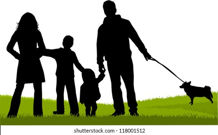 Family silhouette