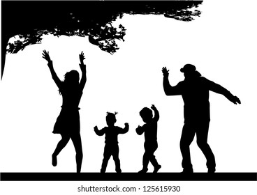 Family silhouette