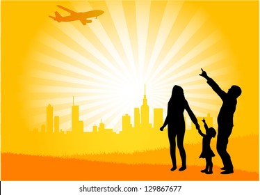 Family silhouette
