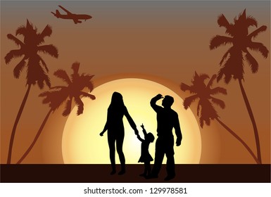 Family silhouette