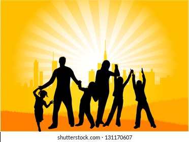 Family silhouette