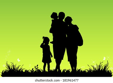 Family silhouette