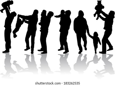 Family silhouette 