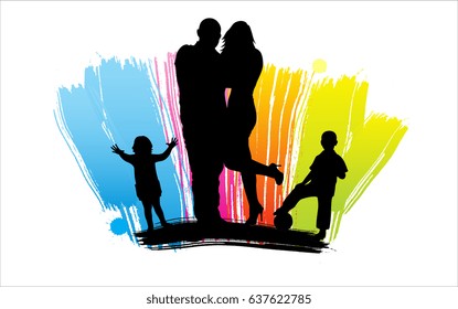 Family silhouette