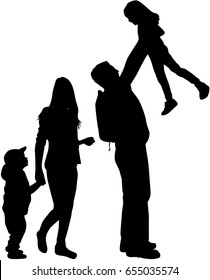 Family silhouette