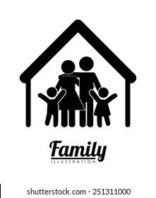 family silhouette design, vector illustration eps10 graphic 