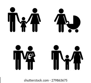 family silhouette design, vector illustration eps10 graphic 