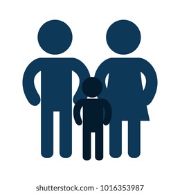 family silhouette isolated icon