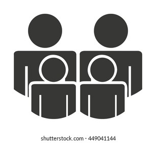 family silhouette isolated icon design, vector illustration  graphic 