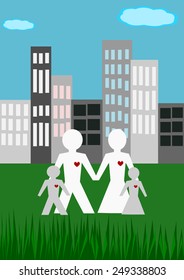 Family silhouette Vector 