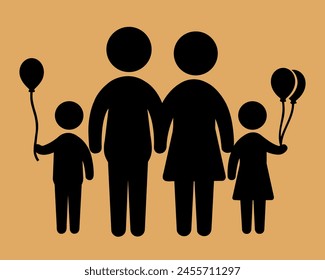 Family Silhouette Vector Art, Icons, and Graphics