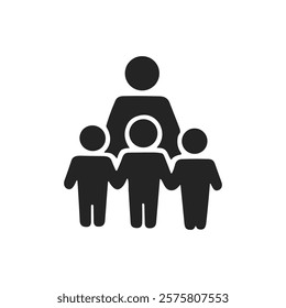 Family silhouette vector. group of people vector