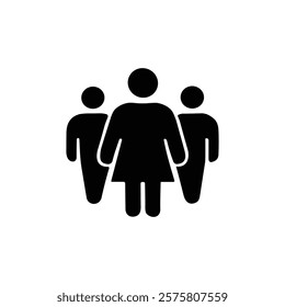 Family silhouette vector. group of people vector