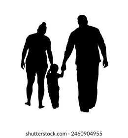 family silhouette - vector illustration	