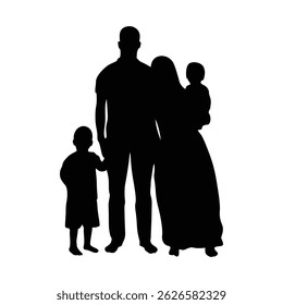 Family silhouette vector. silhouette of a family. silhouettes of people. group of people silhouettes. silhouette of a couple. silhouette of a young couple