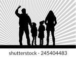 Family silhouettes