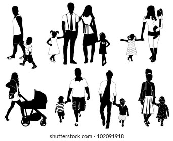 Family silhouettes