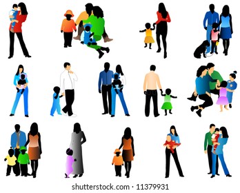 Family silhouettes