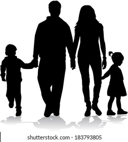 Family silhouettes
