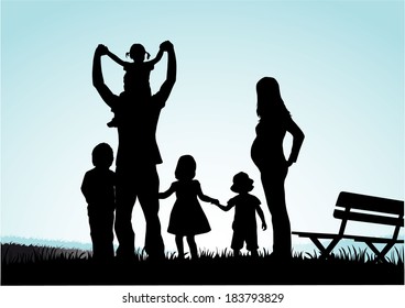 Family silhouettes