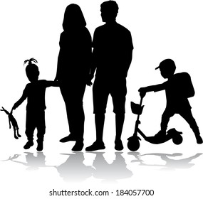 Family silhouettes