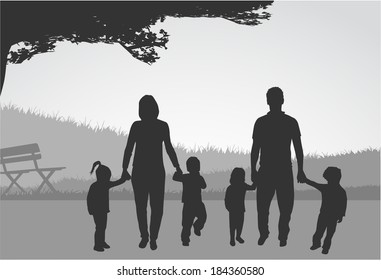 Family silhouettes